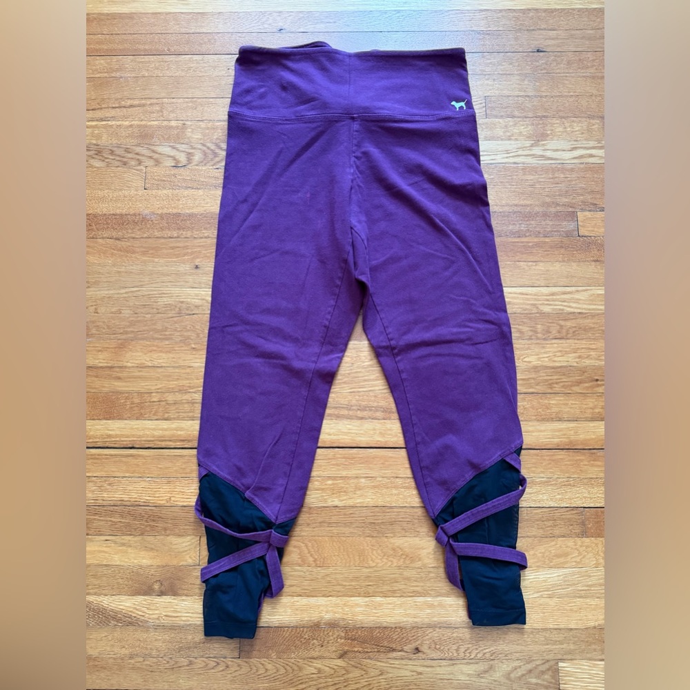 PINK by VICTORIAS SECRET purple and black leggings